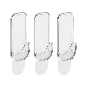 Gancho Retangular Cristal Com Adesivo P Ordene
