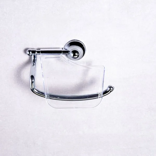 Porta Papel Higiênico Star Ideale Cromado Cristal Aquaplás
