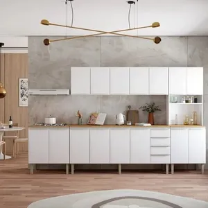 Gabinete Cozinha Aço Flora 192X91X52 Branco Pia 200 Cozimax