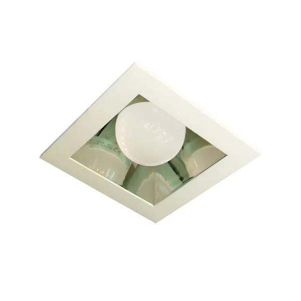 Luminária de embutir quadrado lâmpada A60 com refletor metalizado Bonin