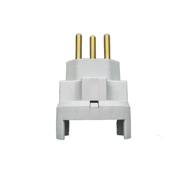 Plugue Adaptador 2 Polos Terra 10 Amperes Branco Dicompel