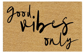 Capacho Good Vibes Only Fibra Natural 40X60 Coisasecoisinhas