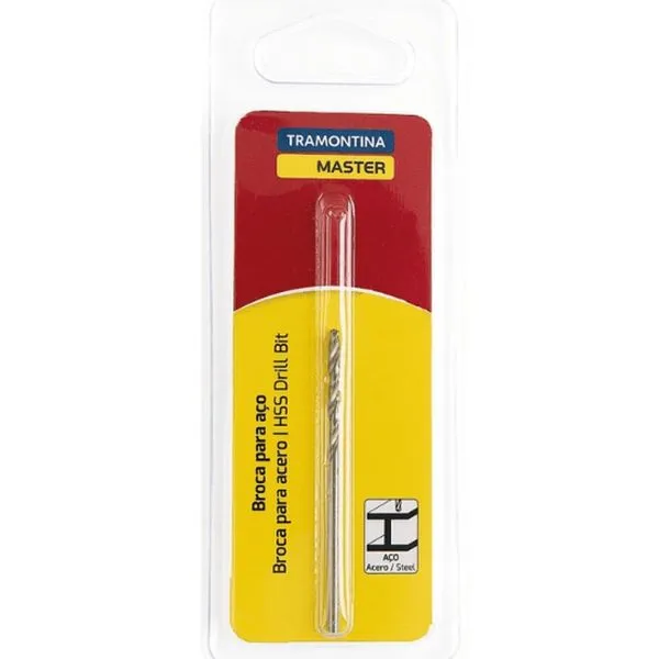 Broca Para aço 2.5x57mm Corpo Em aço Rápido Hss Angulo Ponta 118 Graus Corte Direito 43141109 Tramontina
