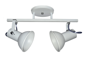 Spot barra de Sobrepor 2 Lâmpadas 1027 Branco Pavilonis