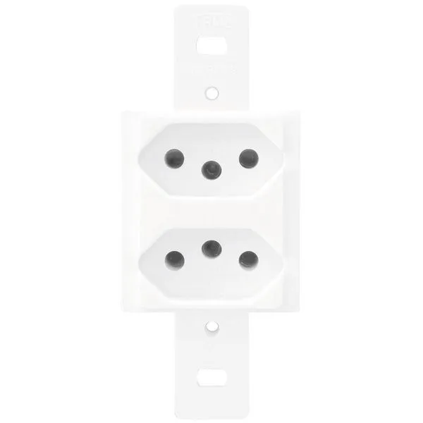 Modulo 2 Tomadas 2p+t 20a 250 Volts Blanc - 1338 - Fame 2 Tomadas 20a S-placa Blanc 1338 Fame