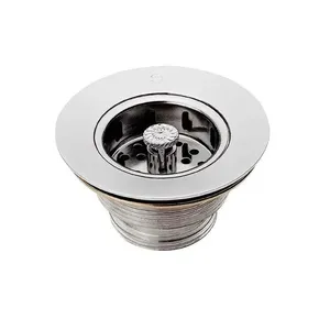 Válvula de Escoamento Americana Esteves 3.1/2" x 1.1/2" Cromada Válvula de Escoamento Esteves Para Pia Americana 3.1/2"x1.1/2" Cromado