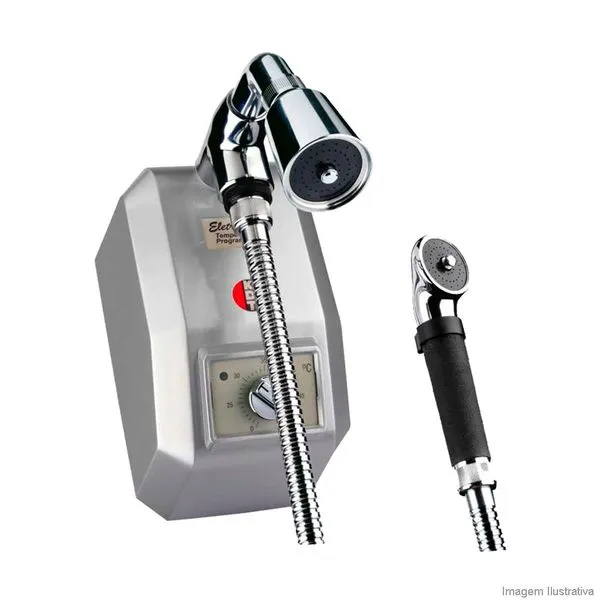 Chuveiro eletrônico 220V temperatura programável com desviador cromado KDT