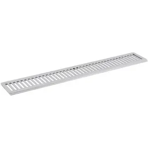 Grelha fixa reta cinza 15x100cm em liga de aluminio Costa Navarro