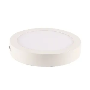Painel Led Tech Slim 24W Sobrepor Aluminio Redondo 288Mm Bivolt 6500K Branco