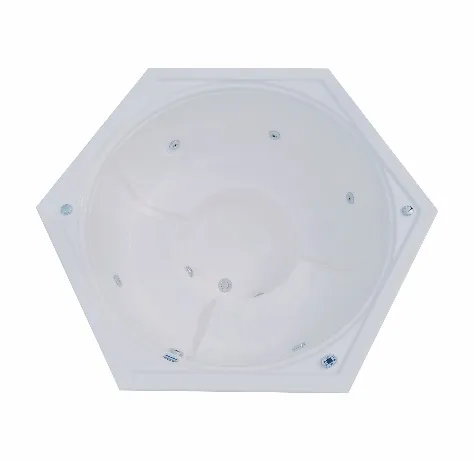 SPA Floral Sextavada Standard Linha Relex 09.0618-S 5 Lugares 202x183cm Branco Ouro Fino