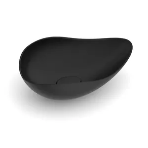 Cuba Apoio Oval 54X375 Ruy Ohtake Preto Matte Black Roca