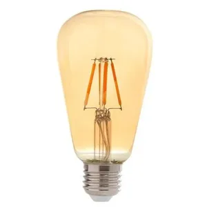 Lâmpada LED Filamento Bulbo ST64 4W E27 Luz Âmbar Kian Lâmpada de LED Filamento Bulbo ST64 4W E27 360 Lúmens Luz Âmbar