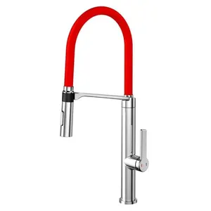 Misturador monocomando para cozinha de mesa DOC Chrome red Docol