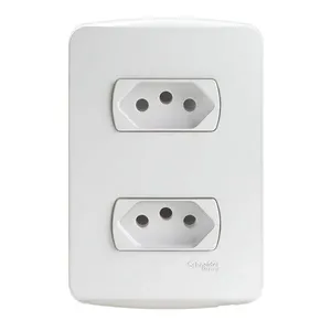 Conjunto 2 Tomadas 2p T 10a 250v Branco Miluz Schneider