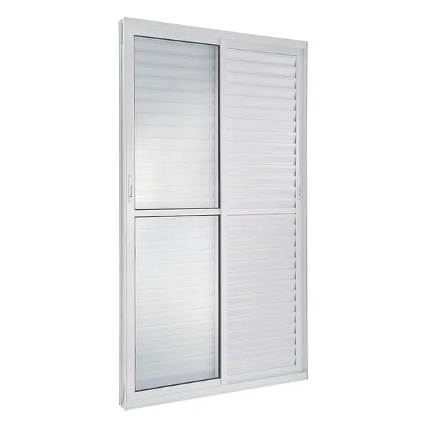 Porta Balcão Veneziana 3 Folhas Móveis Vlis 210x120 Branco Topsul Esquadrisul