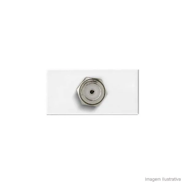 Tomada para antena de TV Allegra coaxial branca Alumbra
