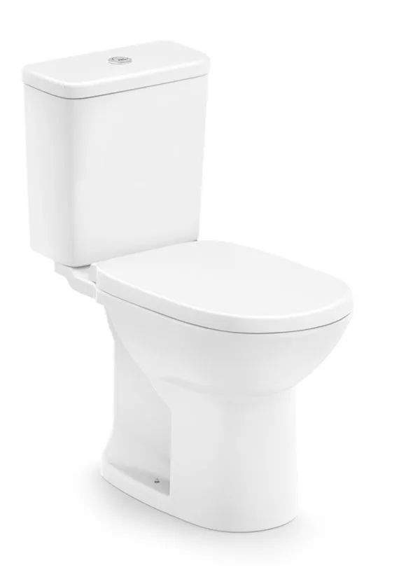 Vaso Sanitário com Caixa Acoplada Roca Debba Round com Acessórios Acionamento Duplo Branco 3/6 Litros