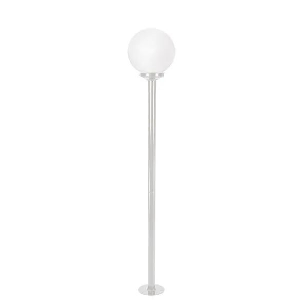 Poste Jardim 2,16M Com Globo Boca 15 1XE27 Branco Blumenau Iluminação