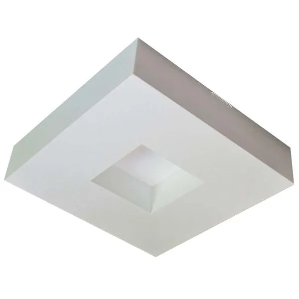 Plafon quadrado para 4 lâmpadas Asturias 36x36cm branco Tualux