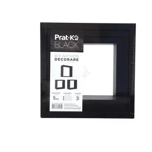 Nicho Preto Decorare Prat-k (Kit 3 pçs)