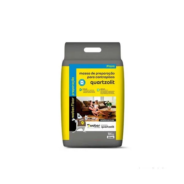 Massa de preparação Weber Floor 10kg cinza Quartzolit