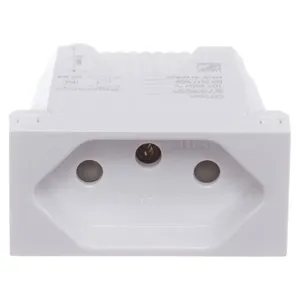 Módulo Tomada Branco 2p T 10a 250v Borne Automático 1m Alumínio Orion Schneider