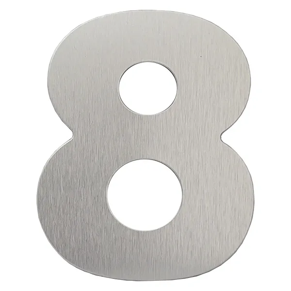 Número 8 Adesivo Alumínio Composto 12,5cm