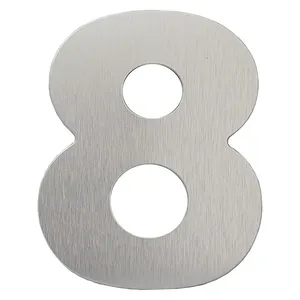 Número 8 Adesivo Alumínio Composto 12,5cm