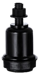 Soquete Coluna E-27 c/ Niple 5mm PT Kitflex