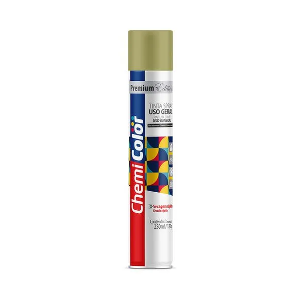 Tinta Uso Geral Spray 250Ml Dourado Chemicolor