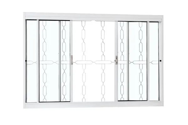 Janela Correr Grade Elo 4F Vidro Liso Unicsol 150X100Cm Ramassol