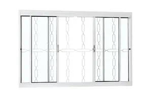 Janela Correr Grade Elo 4F Vidro Liso Unicsol 150X100Cm Ramassol