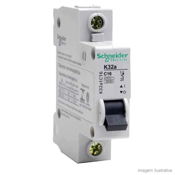 Disjuntor monopolar K32A/K32F 10A curva B bivolt Schneider