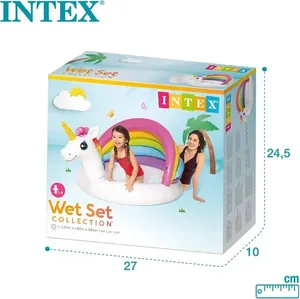PISCINA INFLAVEL ARCO-IRIS COM COBERTURA 45L - HOBBY