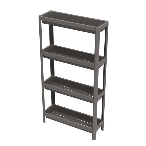 Estante Plástica 18X54 Linear Com 4 Prateleiras Cinza Geo Grifit