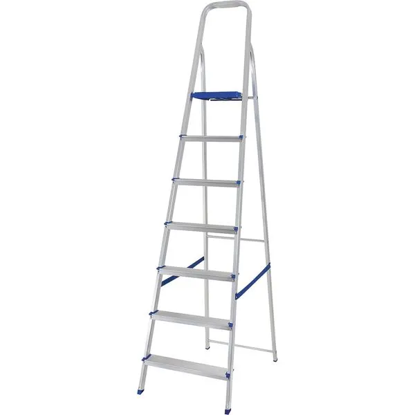 Escada 7 Degraus Alumínio Mor Prata