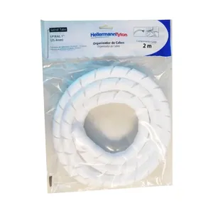 Organizador Para Cabos Spiral Tube 1" 2M Branco Hellermanntyton
