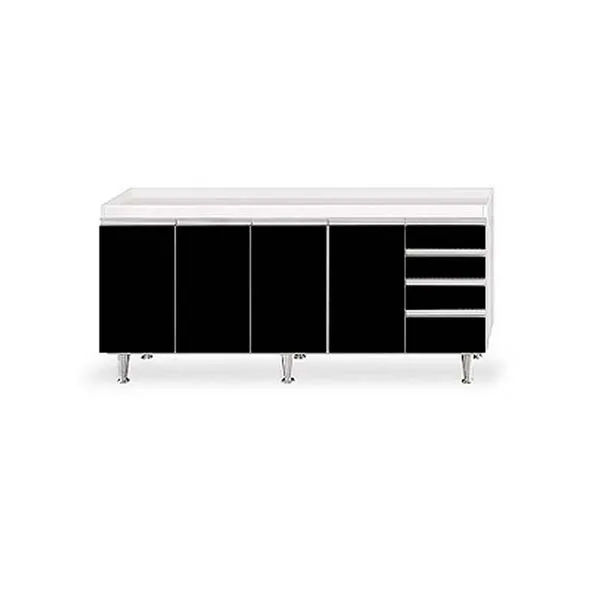Gabinete Slim para Pia 200 Preto Bumi
