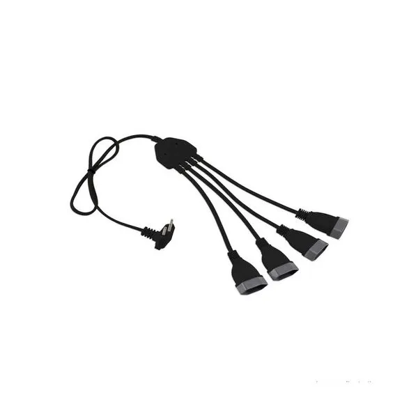 Extensão Multiplicadora Tripolar 10a Preto 1m Force Line