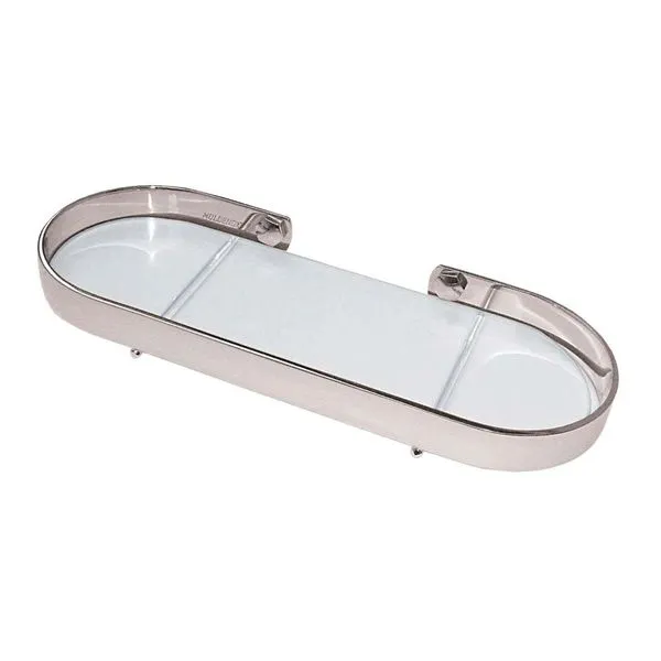 Porta shampoo cromado com vidro Hillux Moldenox