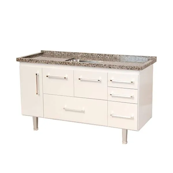 Gabinete de cozinha New Life 147,3x55cm branco Bonatto