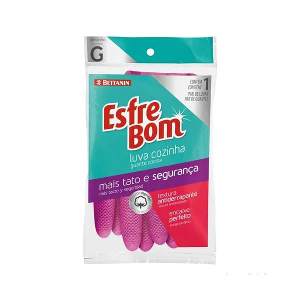 Luva Látex Cozinha Tamanho G Esfrebom Bettanin
