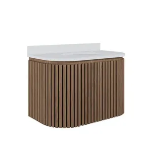 Gabinete Para Banheiro Suspenso Emma 80cm Branco/jequitibá