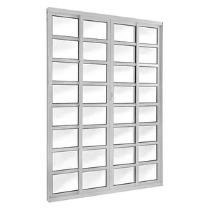Porta Correr 4 Folhas Com Travessa Vidro Liso 210x150 Branco Ecosul Esquadrisul