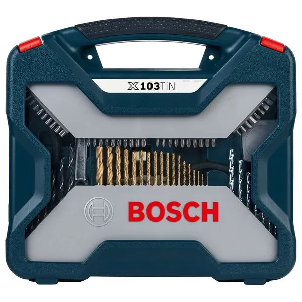 Jogo de Ferramentas 103 unidades em Poliamida e Aço X-Line Bosch.