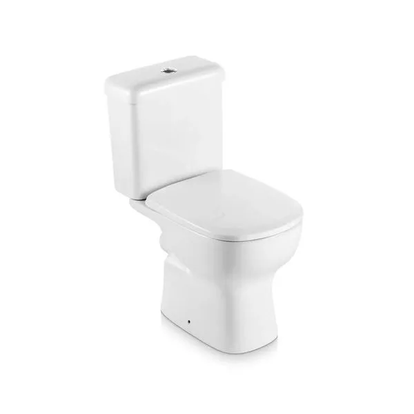 Kit Vaso Sanitário com Caixa Acoplada Etna Icasa Saída Horizontal Branco com Assento Soft Close Kit Acoplado Saída Horizontal, Bacia Com Caixa E Acessórios De Instalação Etna Branco Icasa