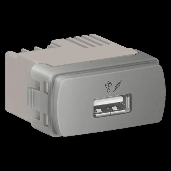 Módulo Tomada Carregador Usb 1a 127v 220v Tipo A 1m Alumínio Miluz Schneider