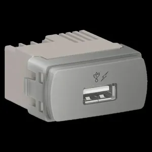 Módulo Tomada Carregador Usb 1a 127v 220v Tipo A 1m Alumínio Miluz Schneider