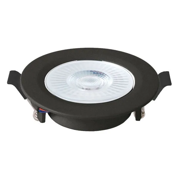 Spot Slim Led Embutir Redondo Bivolt 6W 3000K Preto Blumenau