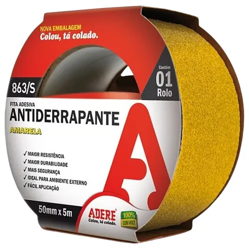 Fita Antiderrapante Amarelo 863s 50mmx5m Adere